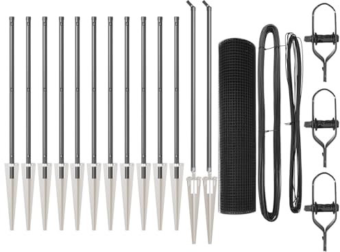 vidaXL Welded Wire Fence with Spikes Steel Grey Mesh, Garden and Terrace, Rectangular, Modern, Weather-Resistant Metal Fencing, Spike Installation, Corrosion Resistant, Secure Yard