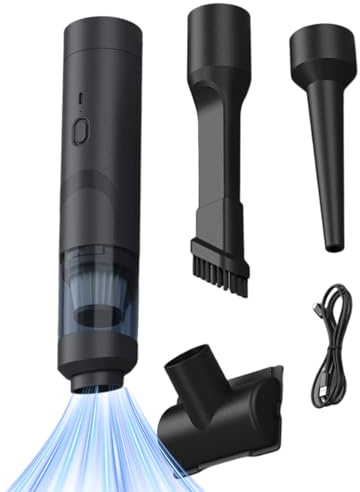Générique Aspirateur De Voiture sans Fil Ultra Puissante 19000Pa/200W, Mini Aspirateur De Table, Aspirateurs sans Fil Ultra-Puissant, USB Rechargeable pour Voiture, Bureau, Maison, Cuisine, Brosse