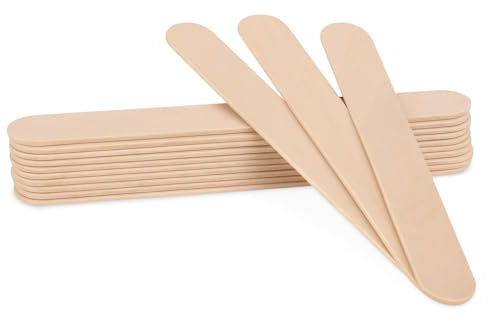 Wooden Tongue Depressor Sticks 15cm – Pack of 100 | Multipurpose Waxing Spatulas, Tattoo Wax Sticks & Medical Examination Tools