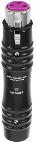 NOLITOY Preamplificador de Micrófono Dinámico Bobina de 48v Amplificador de Micrófono de Mano Compacto para Actuaciones Directo Transmisiones y Eventos al Aire Libre Mejora de Ganancia