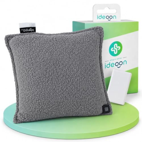 ideoon 45x45 kabellos – 2er-Set Wärmekissen mit 5000mAh Akku, 3 Temperaturstufen, USB & weiche Füllung - Sanfte Wohlfühlwärme für Ihr Zuhause