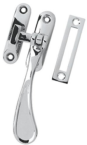 Carlisle Brass Victorian Spoon End Window Casement Fastener Handle Reversible + Screws (Polished Chrome)