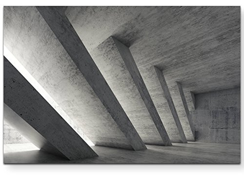 Paul Sinus Art Leinwandbilder | Bilder Leinwand 120x80cm abstrakte Architektur – 3D Illustration