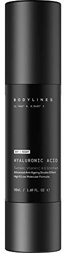 Bodylines Hyaluronic Acid Serum 50ml with 20% Vitamin C, 5% Vitamin E, Ferulic Acid & Turmeric 100% Vegan