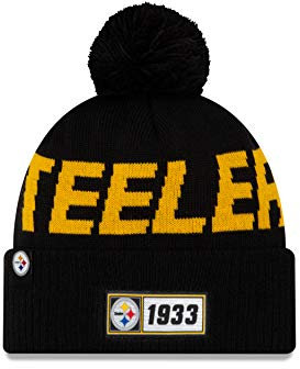 New Era ONF19 Sport Knit Mütze Pittsburgh Steelers Schwarz Gelb, Size:ONE Size
