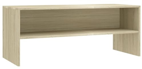 vidaXL TV Schrank Lowboard Couchtisch Fernsehschrank Fernsehtisch Sofatisch TV Tisch Möbel Board Sideboard Sonoma-Eiche 100x40x40cm Holzwerkstoff