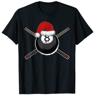 WEIHNACHTEN Billard Snooker Pool Sport Lustiges Geschenk T-Shirt