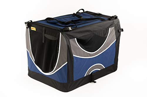 Hundebox 70 * 52 * 52cm Transportbox Reisebox Autobox Tragetasche für Hund Box für Hund Hundekiste Box für Hund Hundehaus Haus für Hund Soft Kennel Kennel für Hund Käfig (dunkelblau)