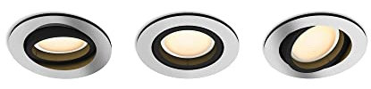 Philips Hue Milliskin Tunable Smart LED Recessed Spots 3-Pack Aluminium