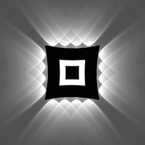 KAWELL 22W Moderno Applique da Parete LED Lampada da Muro Impermeabile IP65 Alluminio Lampada da Parete LED Interno Esterno per Camera da Letto Bagno Soggiorno Scale Corridoio Ingresso