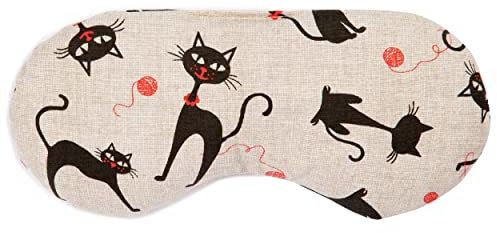 Cuscino per gli ogli – Lavanda e semi di lino – Gatto Mimi - per rilassare, per riscaldare, per raffreddare o per lo yoga