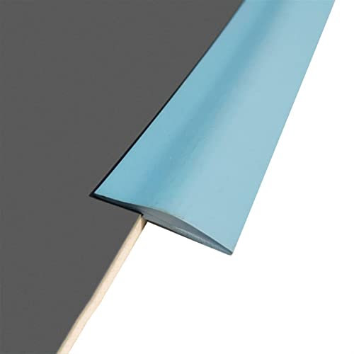 Melairya Teppichkantenleiste, PVC-Teppichtürleisten, Bodenübergangsleisten, Teppichkantenleiste zum Einfassen von Fußböden und Teppichen mit Einer Höhe von weniger als 3 mm (Light Blue, Size : 10m)