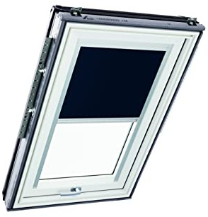 Original Roto Verdunkelungsrollo ZRV - Nahezu vollständige Verdunkelung - Führungsschiene Silber - Dachfenster Baureihe Designo R6/R8, i8 und Classic 64/84 - Größe 054/098 | 05/09 - Farbe Blau