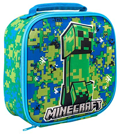 Minecraft Kids 3D Insulated Lunch Bag with Carry Handle - BPA Free | Waterproof Toddler Packed Lunch Box Bag, Perfect Size for Packing Hot or Cold Snacks School & Travel | Back to School Gifts