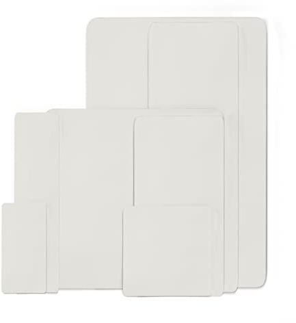 Generisch Planen-Reparatur-Set 31-teilig – Wasserdichte Reparatur-Pflaster in verschiedenen Größen selbstklebend für LKW-Plane, PVC-Plane, Markise, Zelt (RAL 9016 weiss)