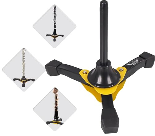 ROFFEE Portable Foldable Tripod Stand for Clarinet and Flute,Sturdy Stand Suitable as the Perfect Accessory for Musicians on the Go