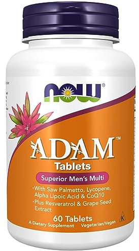Now Foods, ADAM, Multivitamine für den Mann, 60 vegane Tabletten, Laborgeprüft, Glutenfrei, Vegetarisch, Ohne Gentechnik, Vitamine für Männer