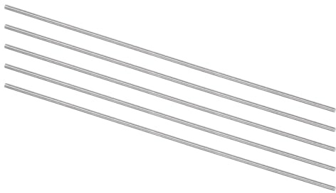 QUARKZMAN 5pz Aste Metalliche Rotondo in Acciaio 1,5mm x 150mm Fai Da Te | per Tornio Ingranaggi Trapani Torni Macchine Foratura, Utensile Barra Tornio Acciaio ad Alta Velocità HSS