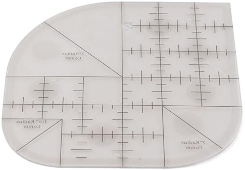 Sewing Curved Corner Ruler, Acrylic Sewing Curved Corner Cutter Ruler for Rounded Corners on Tablecloths Quilts and Placemats, Sewing Patchwork Ruler Sewing Template Patchwork