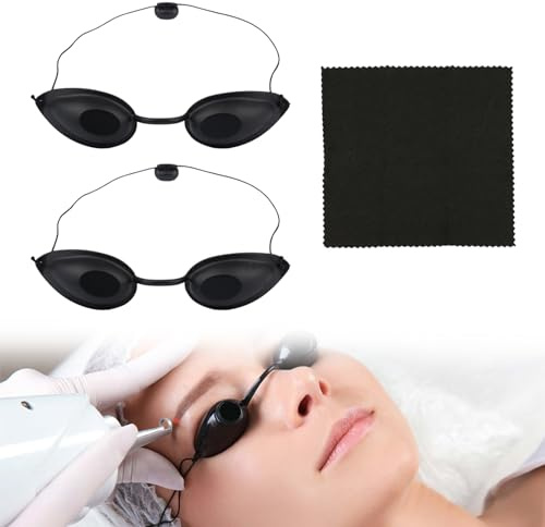 Abbronzatura Occhiali di Sicurezza LED Occhiali di Protezione UV Occhiali di Protezione Nero Silicone Occhiali Solarium per Fototerapia IPL UV e Infrarossi