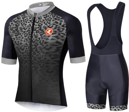 UGLY FROG Herren Kurzarm Radtrikot Set mit Jugend Rennrad Radtriktot Bid Shorts Atmungsaktiv Quick-Dry Fahrradbekleidung