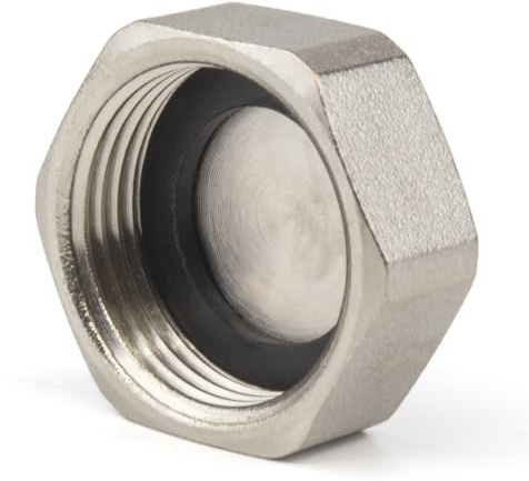 Kudos-Trading - Blanking Cap 3/4 Underfloor Heating Manifold Washing Machine & Sink Waste Pipe Durable Brass Construction for Plumbing Solutions Radiator Blanking End Cap Washer Included