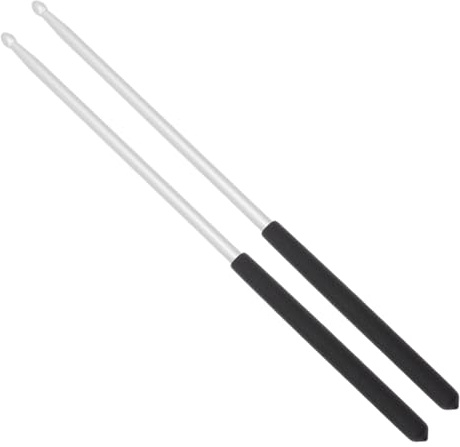 VICASKY Baquetas de Metal y Aleación de Aluminio para Batería para Aleación de Aluminio 5a Esponja Antideslizante Ideales para Snare Drum y Jazz Drum, Obsequio para Bateristas Profesionales