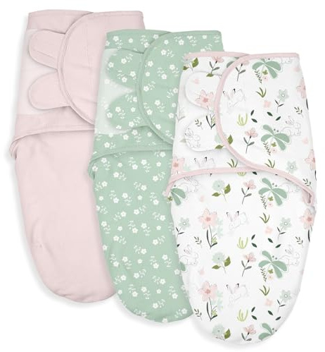 Soarwg Kids Pucksack Baby 0-3 Mesi Coperta Per Neonati Puck Cloth Neonato Swaddle Sacco A Pelo Per Neonati, 100% Cotone Biologico Per Neonati, Unisex, Ragazze E Ragazzi 3 Pack (Verde)