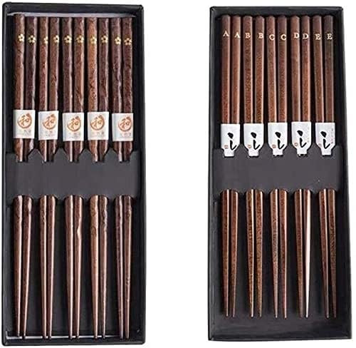 ZGYOZMNG Palillos Chinos Multipack Reutilizables Palillos Chinos Coreanos Palillos Reutilizables Antideslizantes Aptos para lavavajillas Estilo japonés 10 Pares (Color: 2, tamaño:) (2)