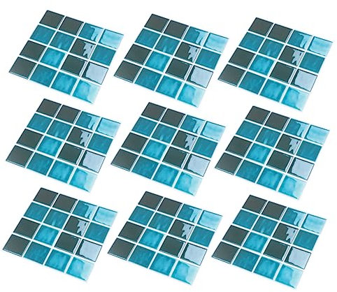 Housoutil 15 Stücke Selbst Klebe Aufkleber 3d Fliesen Aufkleber Mosaik Muster Für Wohnzimmer