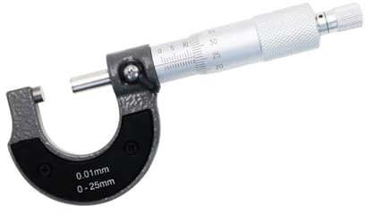 Micrómetro de precisión de 0 a 25 mm, calibre métrico de 0,01 mm de diámetro exterior, herramienta de medición micrométrica.