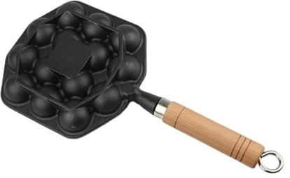 LOLIPPYY Sartén de Hierro Fundido para Albóndigas con Cavidades Antiadherente Sin Recubrimiento Multifuncional para Cocinar y Freír Resistente y Grueso para Uso Hogar y Exterior