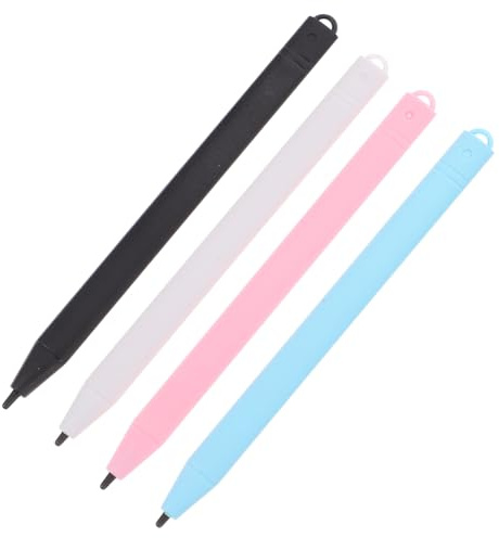 Stift für LCD Schreibtablett 4 Stück-Pack Kunststoff für Kinder | Universell für Digitales Schreibbrett und Skizzenpad, Leicht, Präzise, Bequemer Griff, für Zuhause