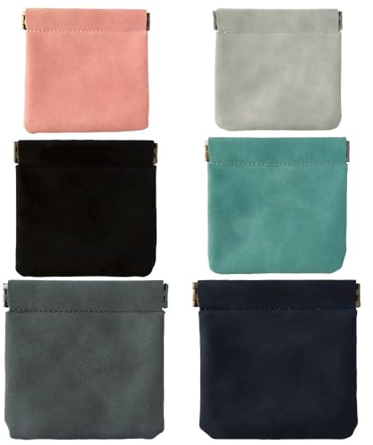 CZAKOMIX 6 Piezas Astuccio Trucchi, PU, per Viaggi di Lavoro,Viaggi (S+M+L) | Impermeable,Sin Cremallera,Perfecto para Guardar Cosméticos, Auriculares, Joyas, Cargadores y Tarjetas SD(3 Colores)