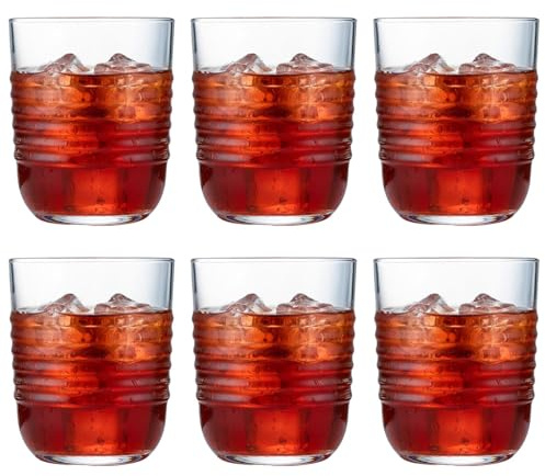 UNIQUE HOME LIVING Drinking Glasses Tumbler Set of 6, 250ml Premium Tumbler Water Glasses for Gin Juice Cocktail Drinking Glassware Set for Home, Dinner Parties, Bars, Restaurants, Dishwasher Safe