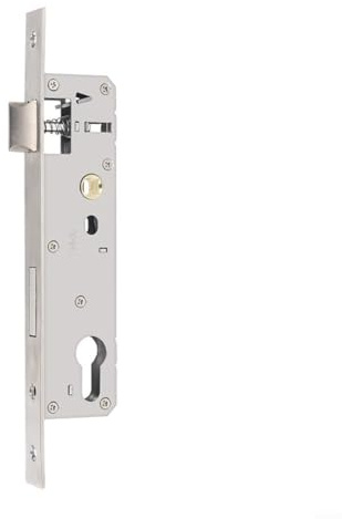 Serratura a mortasa in acciaio inox, 85 x 20 mm, per cancello da giardino, telaio tubolare con inserto a forma di U, compatibile con DIN sinistro o destro