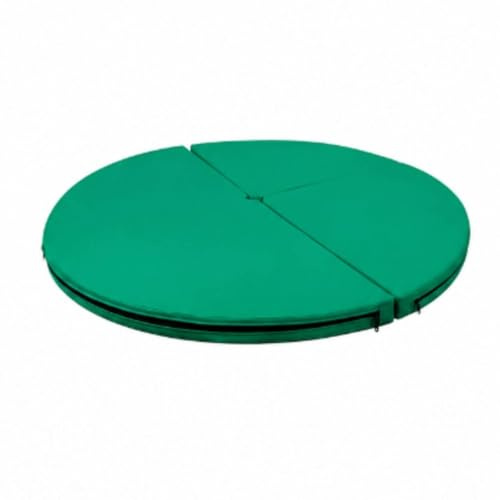Milageto Materassino Anti-Caduta su Misura Tappetino Rotondo in Schiuma Spesso e Ammortizzante Materasso Protettivo EPE per Danza Aerea, Stretching And Balance, Verde, Diametro 120cm, Spessore 10cm