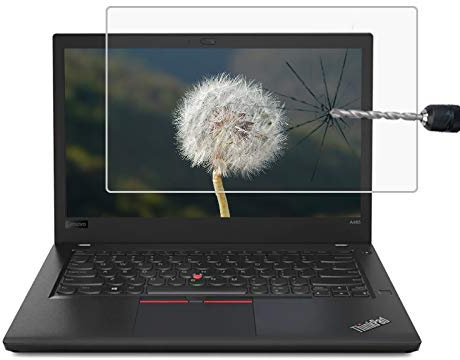 Cqu Ultra-thin 0.4mm 9H Surface Hardness Laptop Full Screen Front Film Protect Cover Tempered Glass Film Screen Protector for Lenovo ThinkPad A485 14 inch Netbook Portable Computer