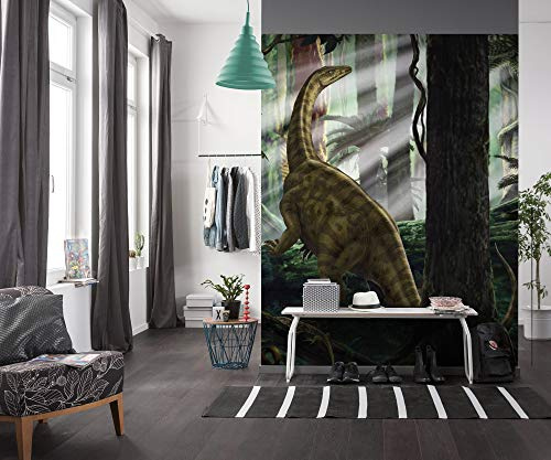 Komar Dino Vlies Fototapete - Riojasaurus Forest - Größe: 250 x 280 cm (Breite x Höhe) - Dinosaurier, Kindertapete, Kinderzimmer, Tapete - IANGX5-012