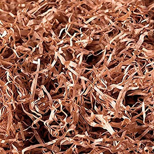 Papel Kraft, Papel de cartón para Utilizar en escaparates y Cajas de Regalo. Papel de cartón desmenuzado de Corte Arrugado Color marrón (5 KG)