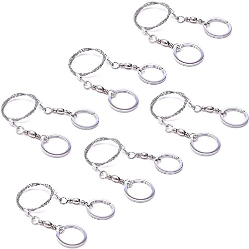 FOXCUP Outdoor Drahtsäge, 6 Stück Hand Kettensäge Seil, Handbügelsäge, Drahtsäge Für Holz, Metall, Camping, Wandern, Jagen