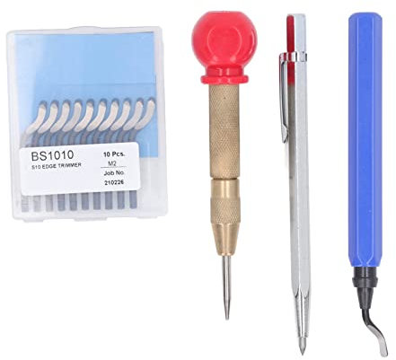 Entgratungswerkzeug-Set, Schnellarbeitsstahl-Gratschneidklingen, Entgratungsschaber, Rotierende Gratentfernungsklingen Mit Locher-Anreißstift Zum Entgraten von Rohrenden
