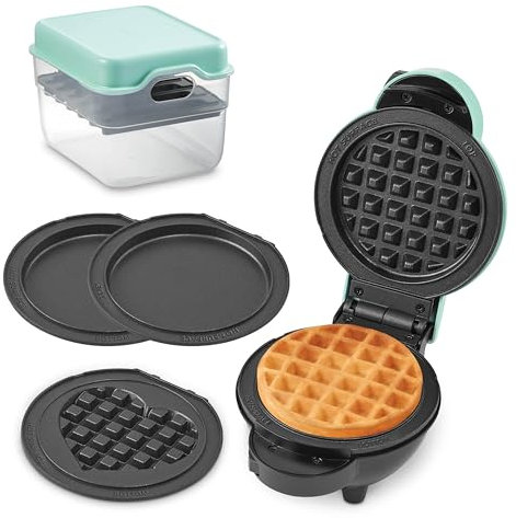 Multi-Plate Mini Maker with Removable Plates and Storage Case