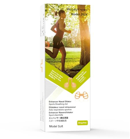 WoodyKnows Enhancer näsvidgare, Model 2024 Standard, förbättrar sportluftflödet, hjälper till att nästäppa (L 4Pack)