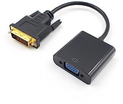 jojofuny Dvi to Vga Adapter Converter Dvi-d Male to Vga Female Cable for Pc Display Adapter