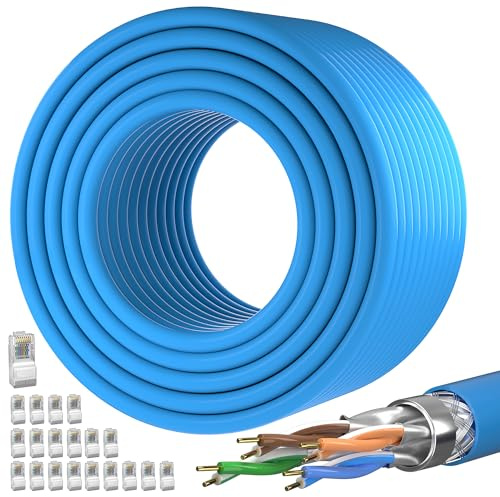 MEIPEK 100 meter Ethernet-kabel, Cat 7, lång, hög hastighet, 100 m nätverkskabel