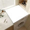 Odot Housse de Machine à Laver Top 60x60cm Couleur Unie, Antidérapant Housse de Machine à Laver pour Machine à Laver ou Sèche-Linge Buanderie Réfrigérateur Cuisine (Blanc)