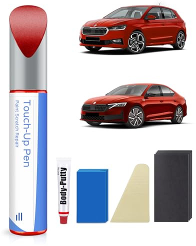 8T8T/ F3K Corrida-Rot Lackstift Kit Kompatibel mit Skoda Exakte Übereinstimmung für Chips und Kratzer