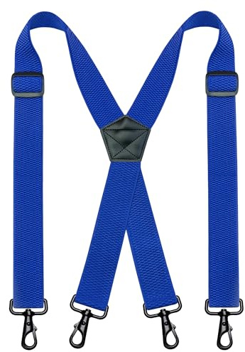 JEMYGINS Herren Outdoor Hosenträger X-Typ längenverstellbar mit Karabiner Verschluss Anti-Rutsch-Schnalle