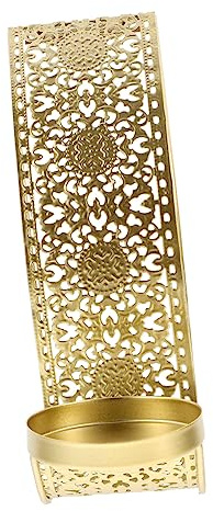 HAMPPLIES Estante Colgante para Aromaterapia Candelabro De Pared Estilo Oriente Candelabro Hueco para Sala De Estar para Velas Cónicas Té para Fiestas y Decoración De Velas